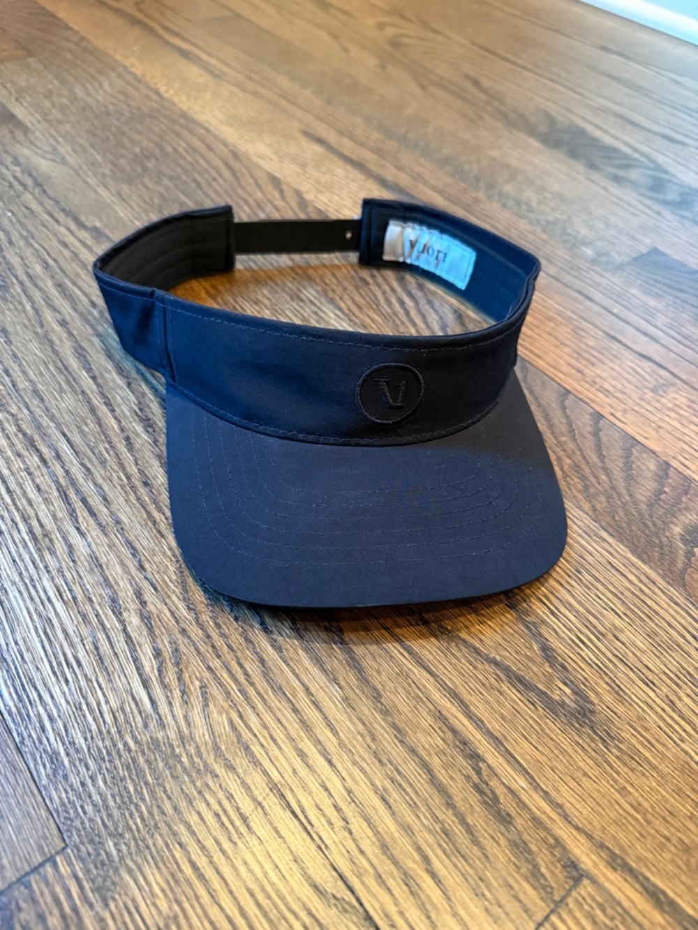 Vuori Black Visor with Embroidered Logo